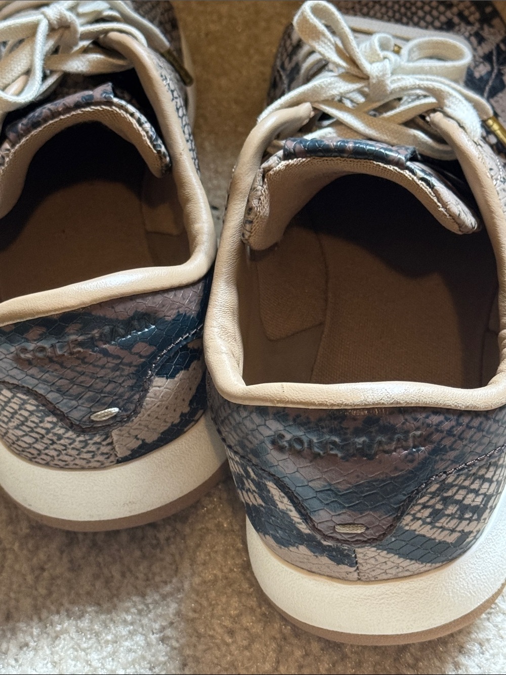 Cole Haan Grand-Pro Snake-Print Lace-Up Tennis Sneakers - Picture 4 of 6